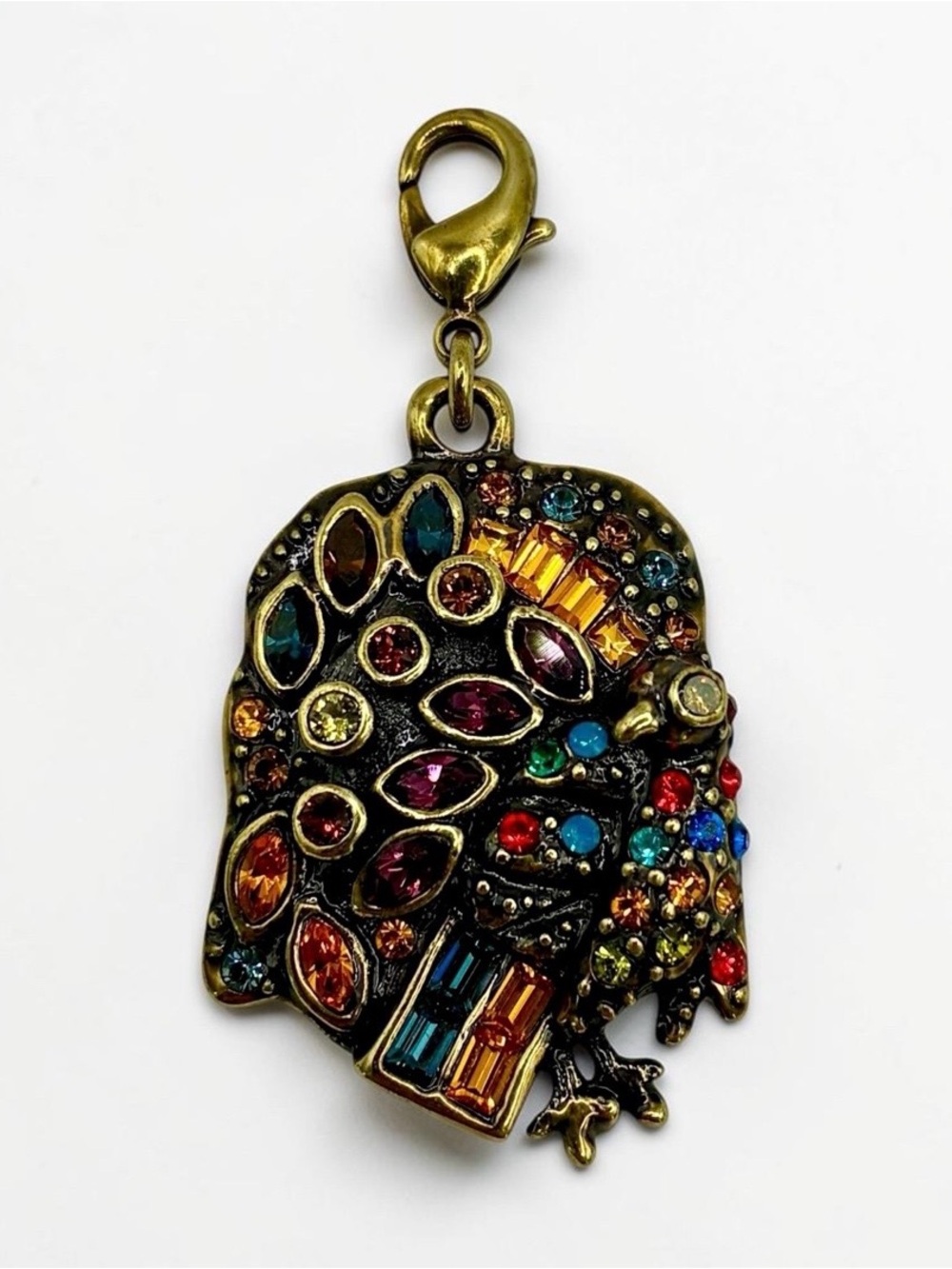 Heidi Daus Gold-Tone Multicolor Crystal Turkey Charm